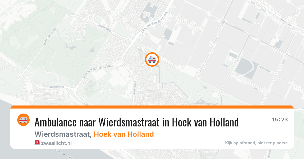Ambulance naar Wierdsmastraat in Hoek van Holland — 4 aug 2026