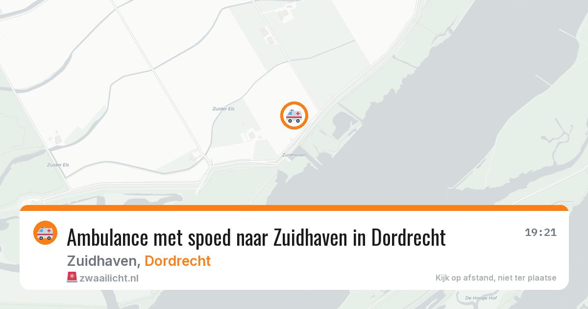 Ambulance met spoed naar Zuidhaven in Dordrecht — 27 jun 2026