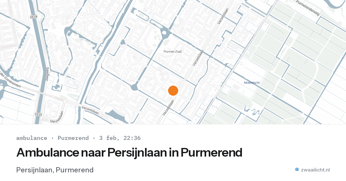 Ambulance naar Persijnlaan in Purmerend — 3 feb 2026