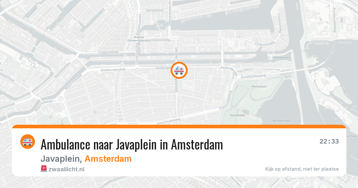 Ambulance naar Javaplein in Amsterdam — 6 apr 2026
