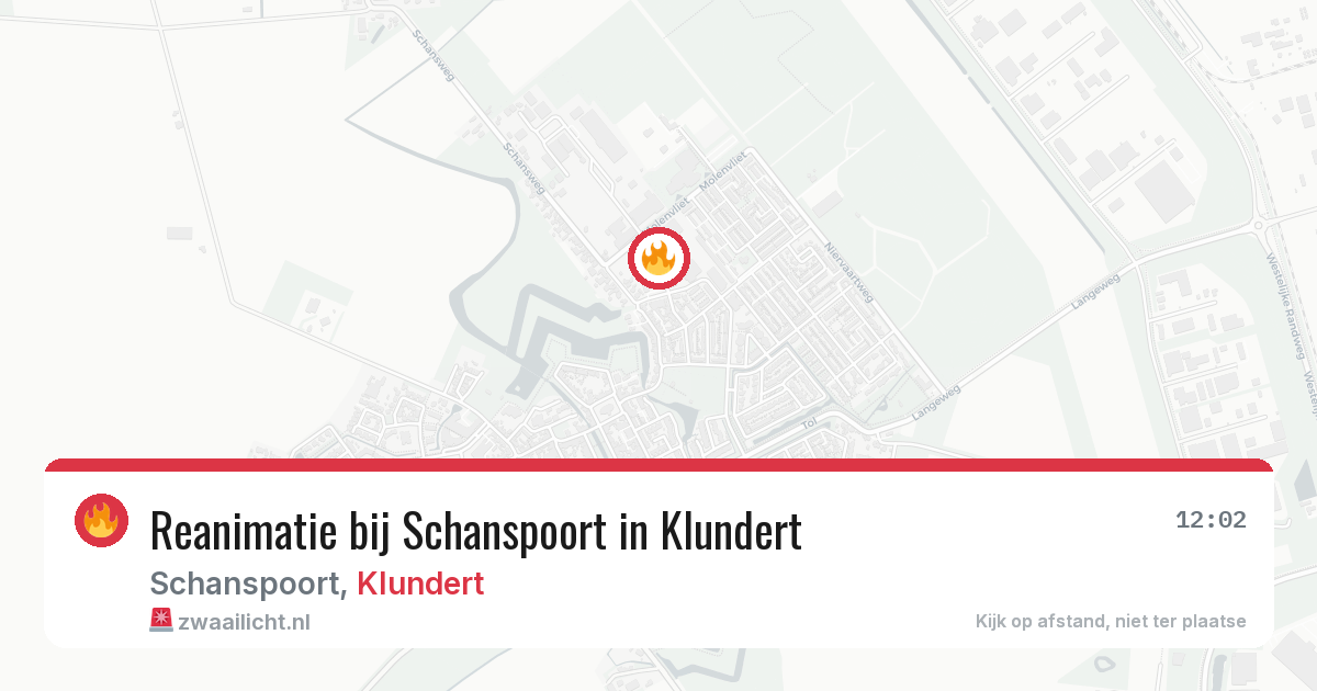 Reanimatie bij Schanspoort in Klundert — 21 jun 2026