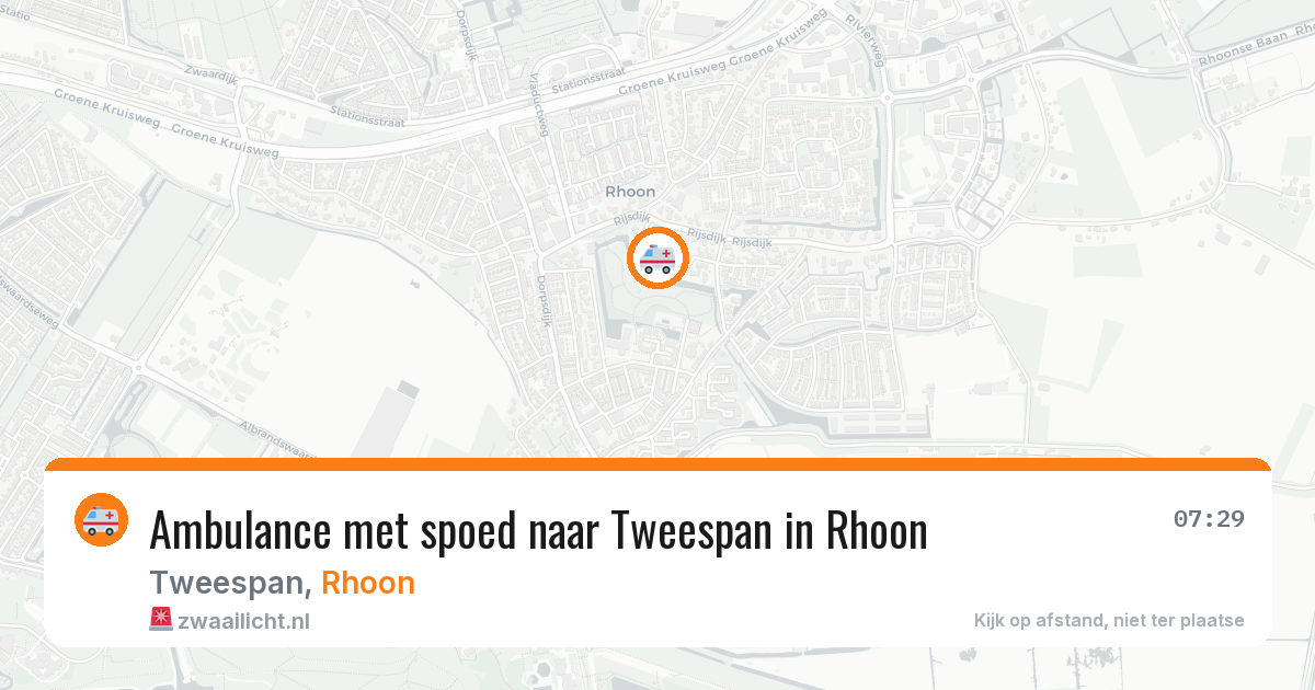 Ambulance met spoed naar Tweespan in Rhoon — 24 apr 2026