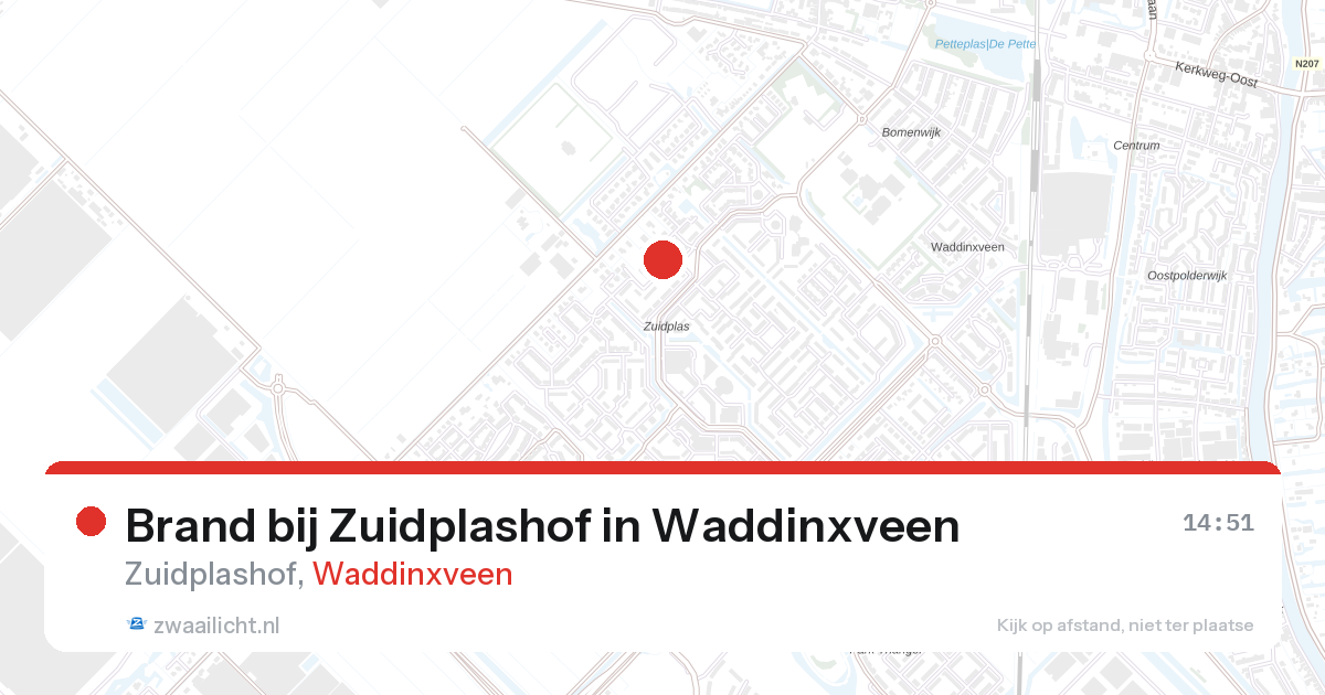 Brand bij Zuidplashof in Waddinxveen — 28 mrt 2026