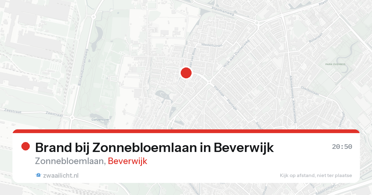 Brand bij Zonnebloemlaan in Beverwijk — 18 mei 2026