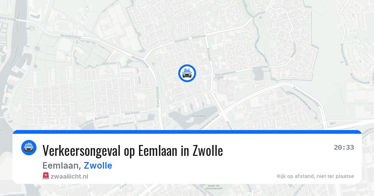 Verkeersongeval op Eemlaan in Zwolle — 5 aug 2026
