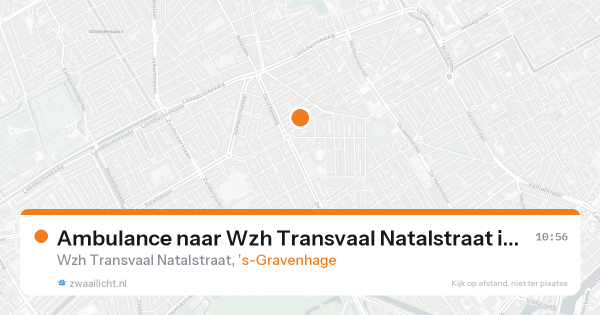 Ambulance naar Wzh Transvaal Natalstraat in 's-Gravenhage — 31 jan 2026