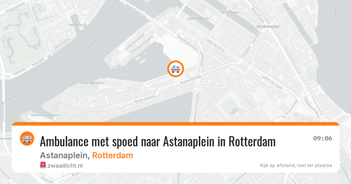 Ambulance met spoed naar Astanaplein in Rotterdam — 9 jul 2026