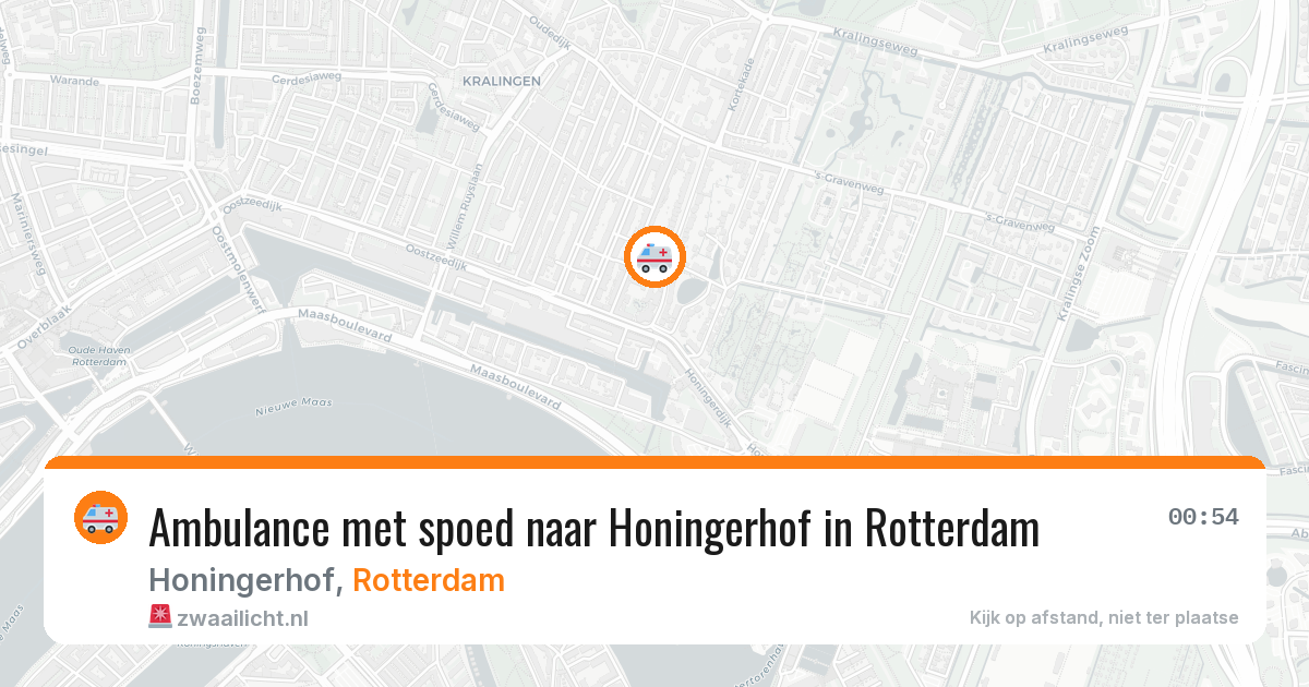 Ambulance met spoed naar Honingerhof in Rotterdam — 23 jun 2026