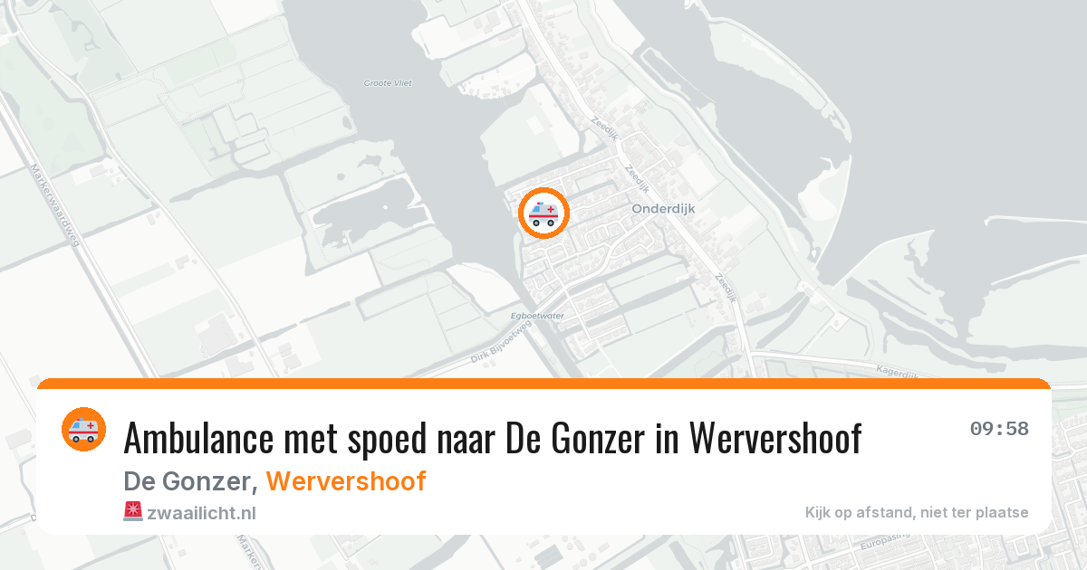 Ambulance met spoed naar De Gonzer in Wervershoof — 12 jun 2026