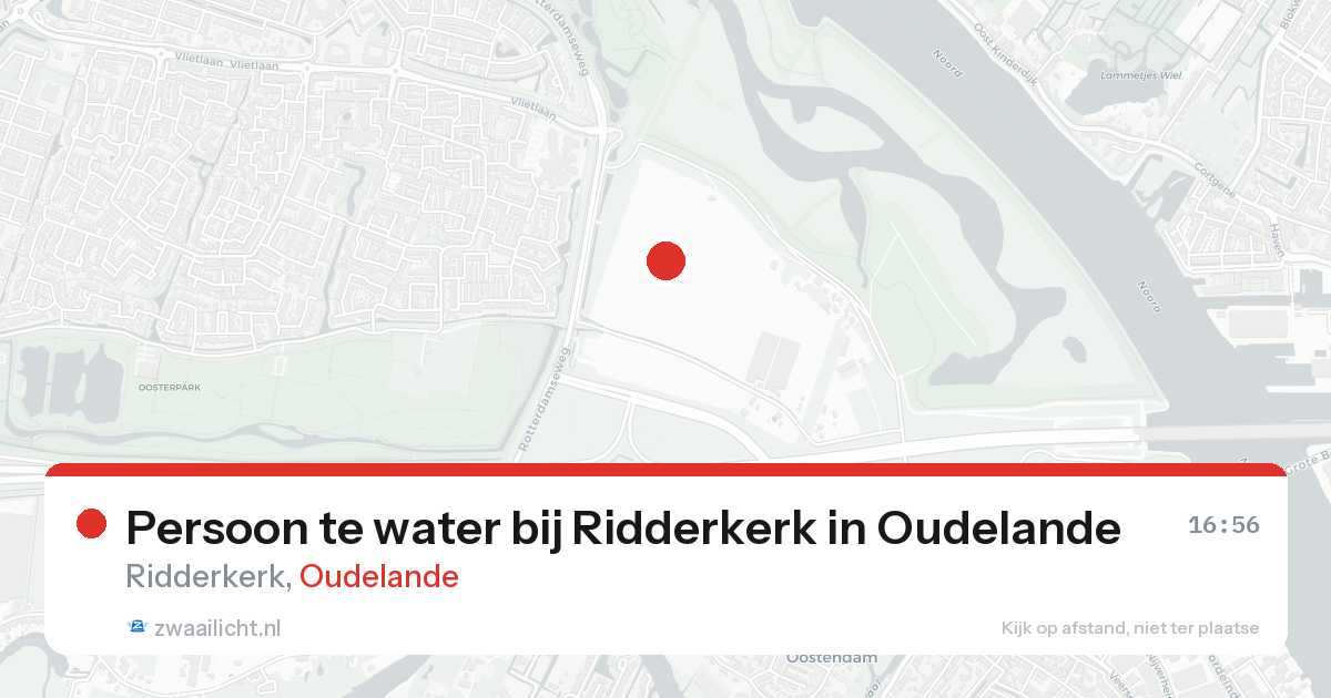 Persoon te water bij Ridderkerk in Oudelande — 25 aug 2026