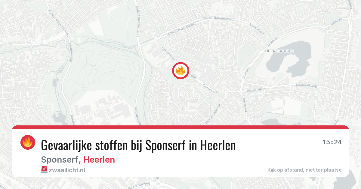Gevaarlijke stoffen bij Sponserf in Heerlen — 29 mei 2026
