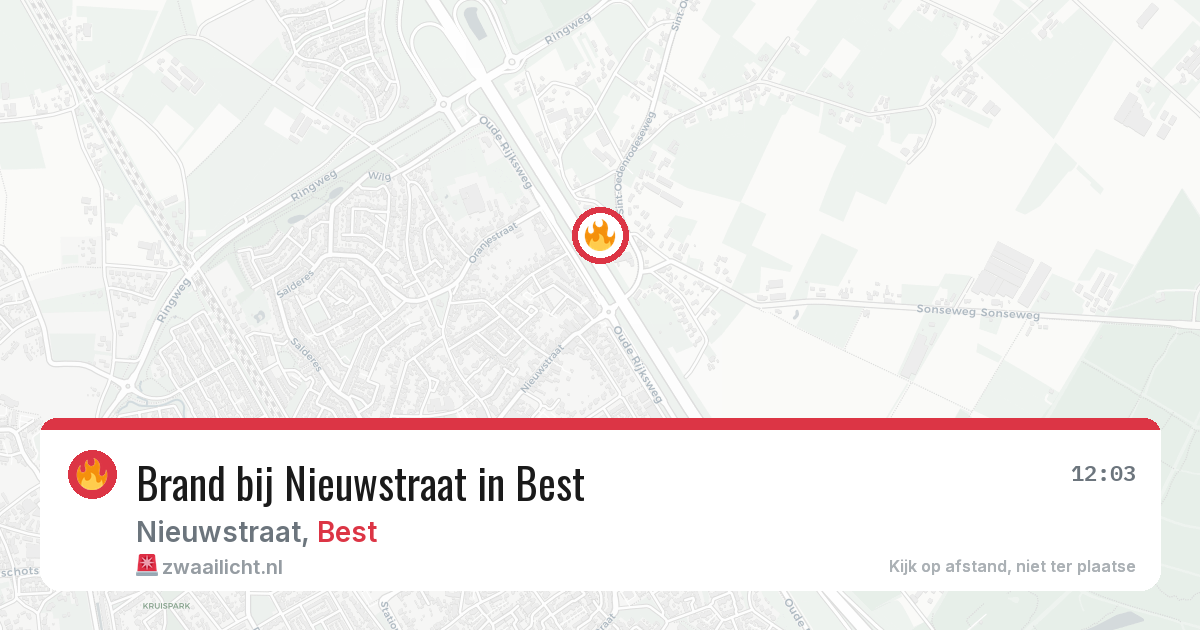 Brand bij Nieuwstraat in Best — 4 jul 2026