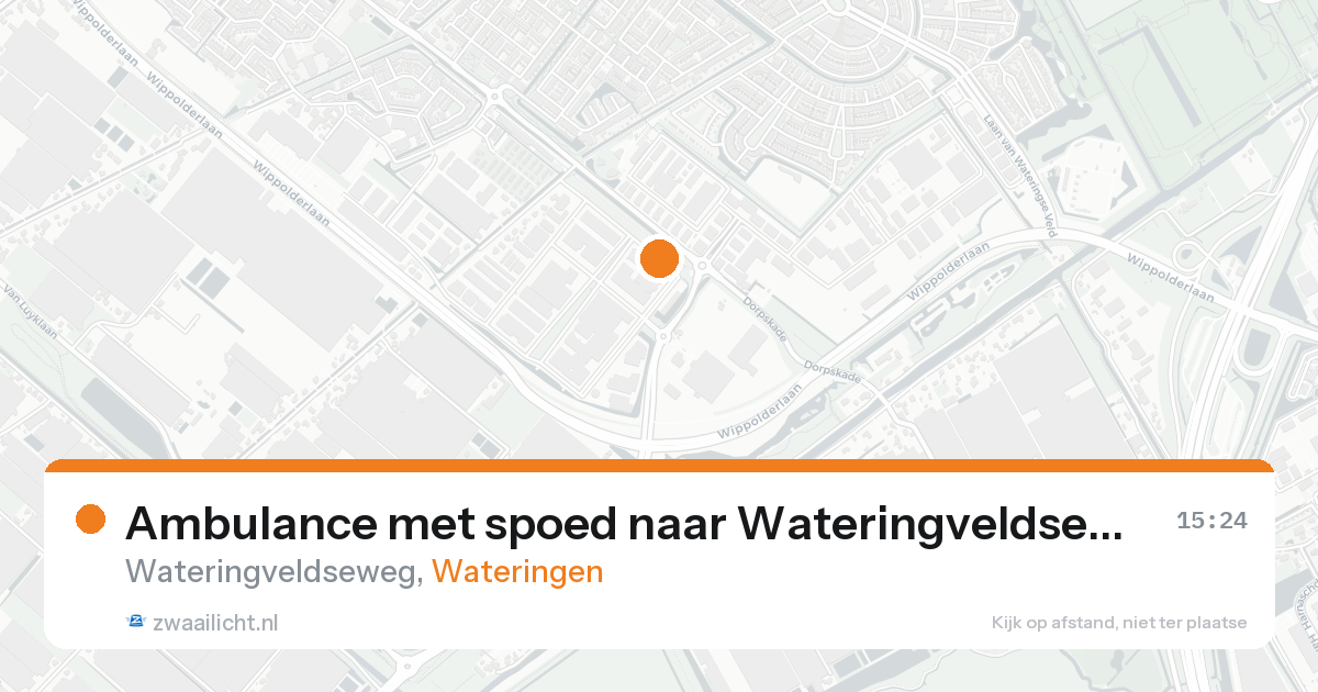 Ambulance met spoed naar Wateringveldseweg in Wateringen — 17 aug 2026