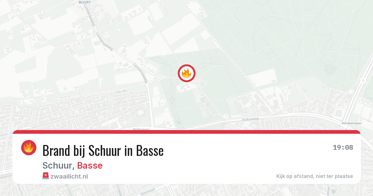 Brand bij Schuur in Basse — 18 apr 2026