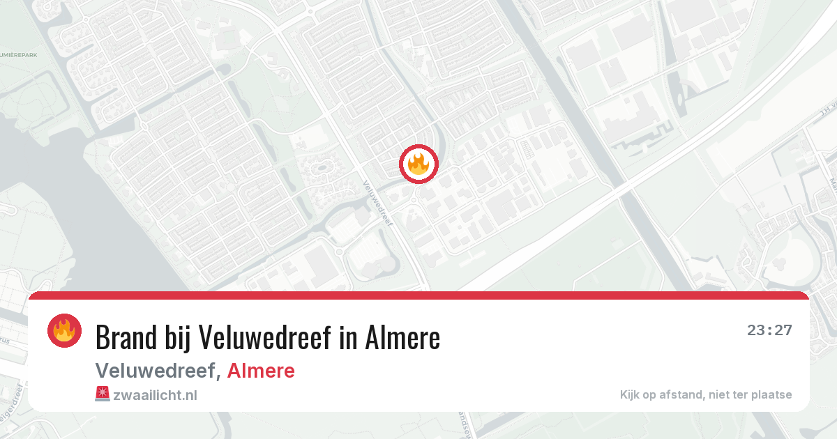 Brand bij Veluwedreef in Almere — 11 jul 2026