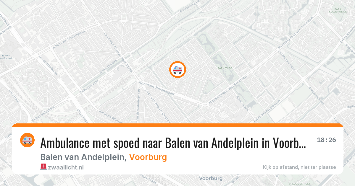 Ambulance met spoed naar Balen van Andelplein in Voorburg — 23 mrt 2026