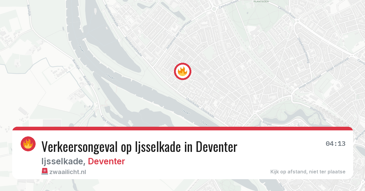 Verkeersongeval op Ijsselkade in Deventer — 4 jul 2026