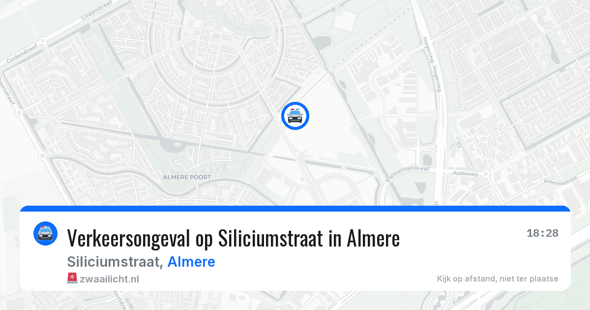 Verkeersongeval op Siliciumstraat in Almere — 27 jan 2026
