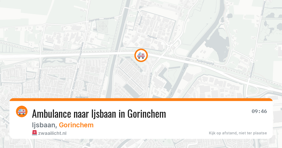 Ambulance naar Ijsbaan in Gorinchem — 22 mrt 2026
