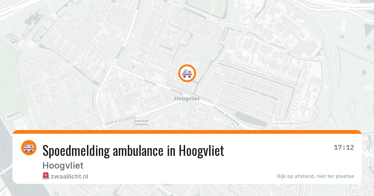 Spoedmelding ambulance in Hoogvliet — 2 aug 2026