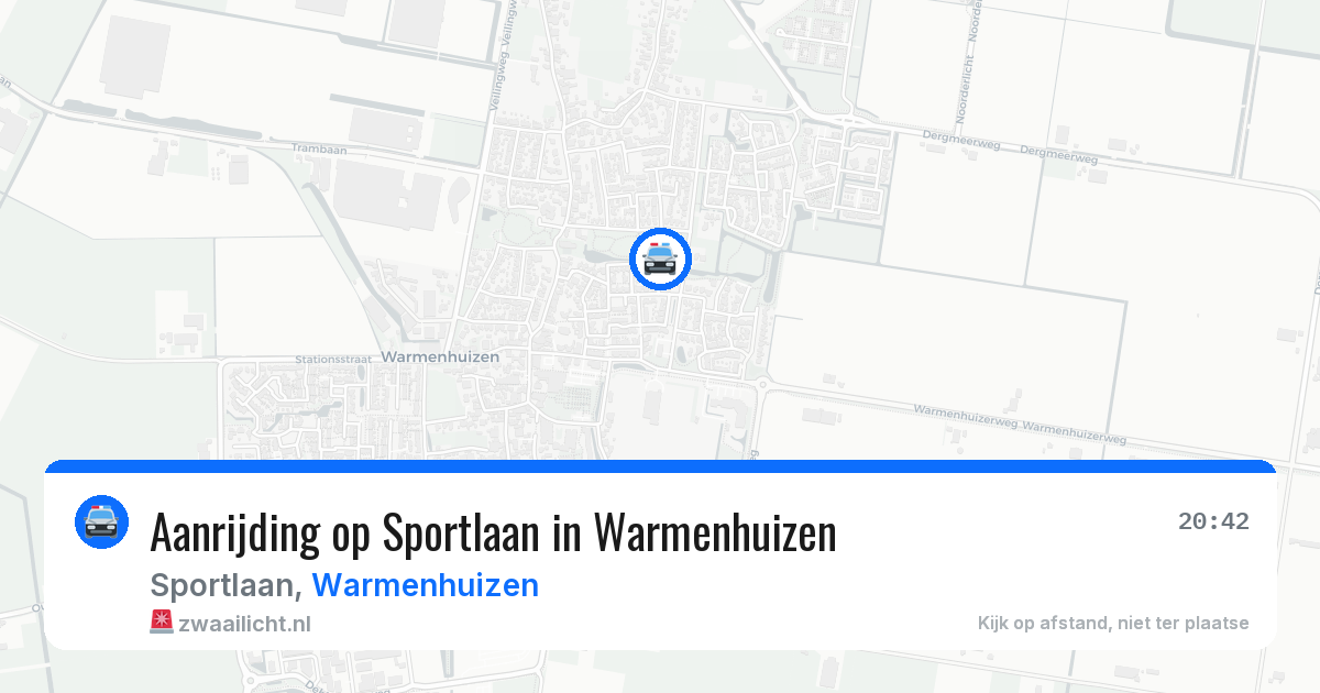 Aanrijding op Sportlaan in Warmenhuizen — 11 apr 2026
