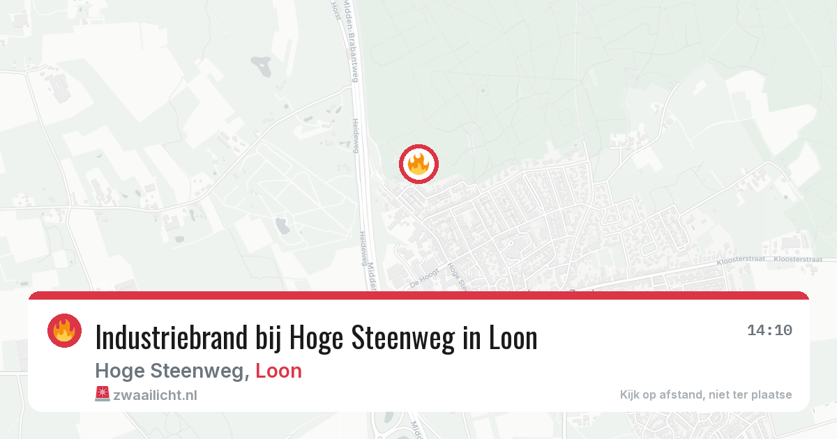 Industriebrand bij Hoge Steenweg in Loon — 5 mei 2026