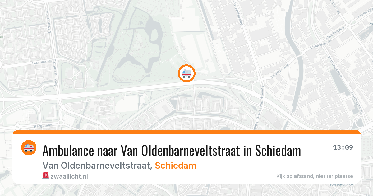 Ambulance naar Van Oldenbarneveltstraat in Schiedam — 22 mei 2026