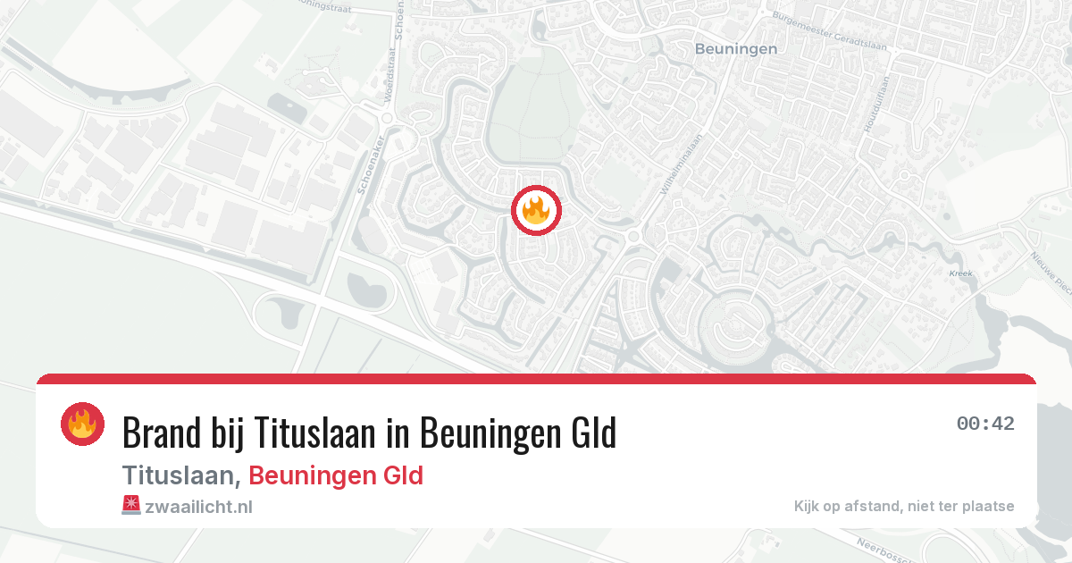 Brand bij Tituslaan in Beuningen Gld — 5 mei 2026
