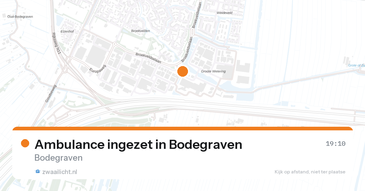 Ambulance ingezet in Bodegraven — 28 feb 2026