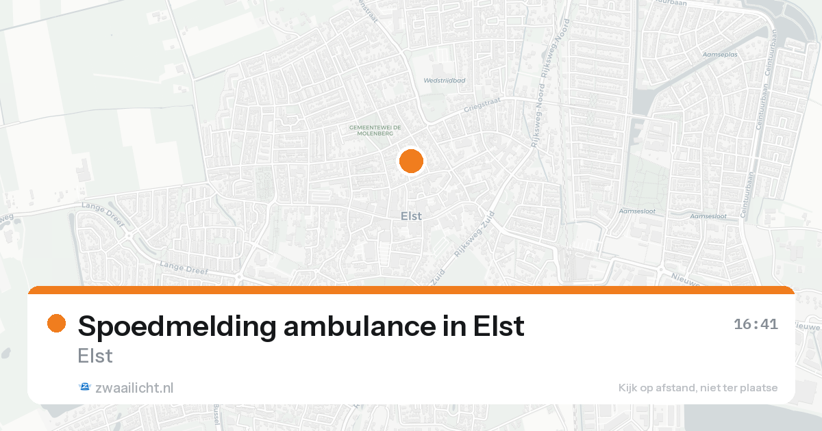 Spoedmelding ambulance in Elst — 4 mei 2026