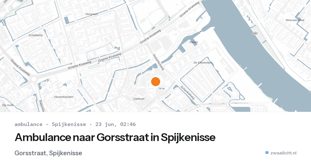 Ambulance naar Gorsstraat in Spijkenisse — 23 jun 2026