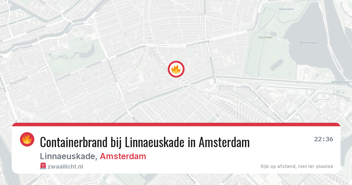 Containerbrand bij Linnaeuskade in Amsterdam — 7 mei 2026