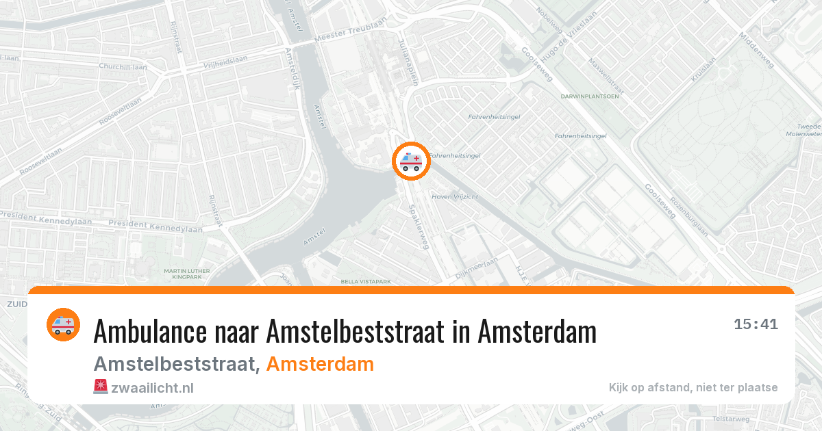 Ambulance naar Amstelbeststraat in Amsterdam — 8 jul 2026