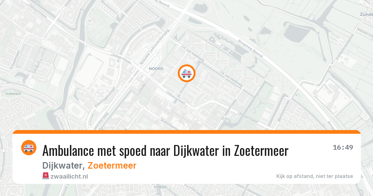 Ambulance met spoed naar Dijkwater in Zoetermeer — 22 jan 2026