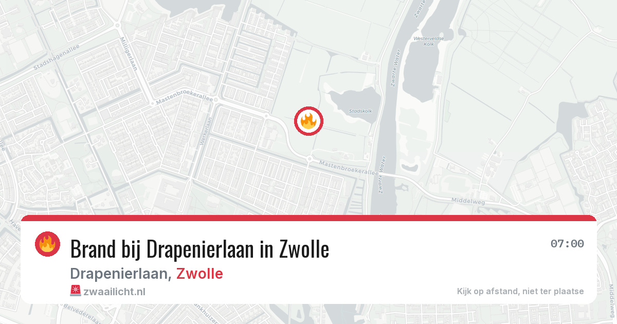 Brand bij Drapenierlaan in Zwolle — 14 jul 2026