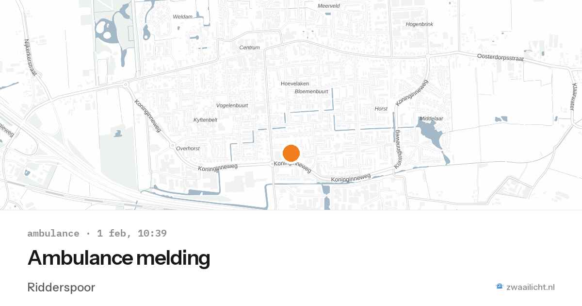 Ambulance melding — 1 feb 2026