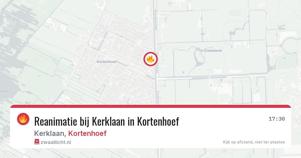 Reanimatie bij Kerklaan in Kortenhoef — 10 jun 2026