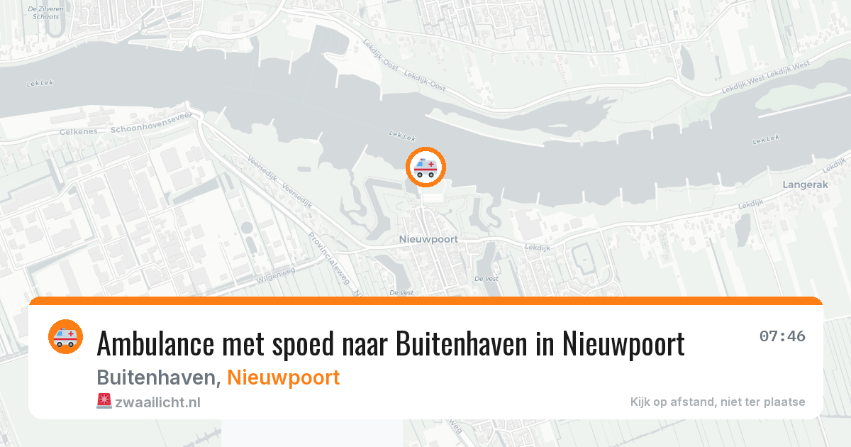 Ambulance met spoed naar Buitenhaven in Nieuwpoort — 25 jul 2026