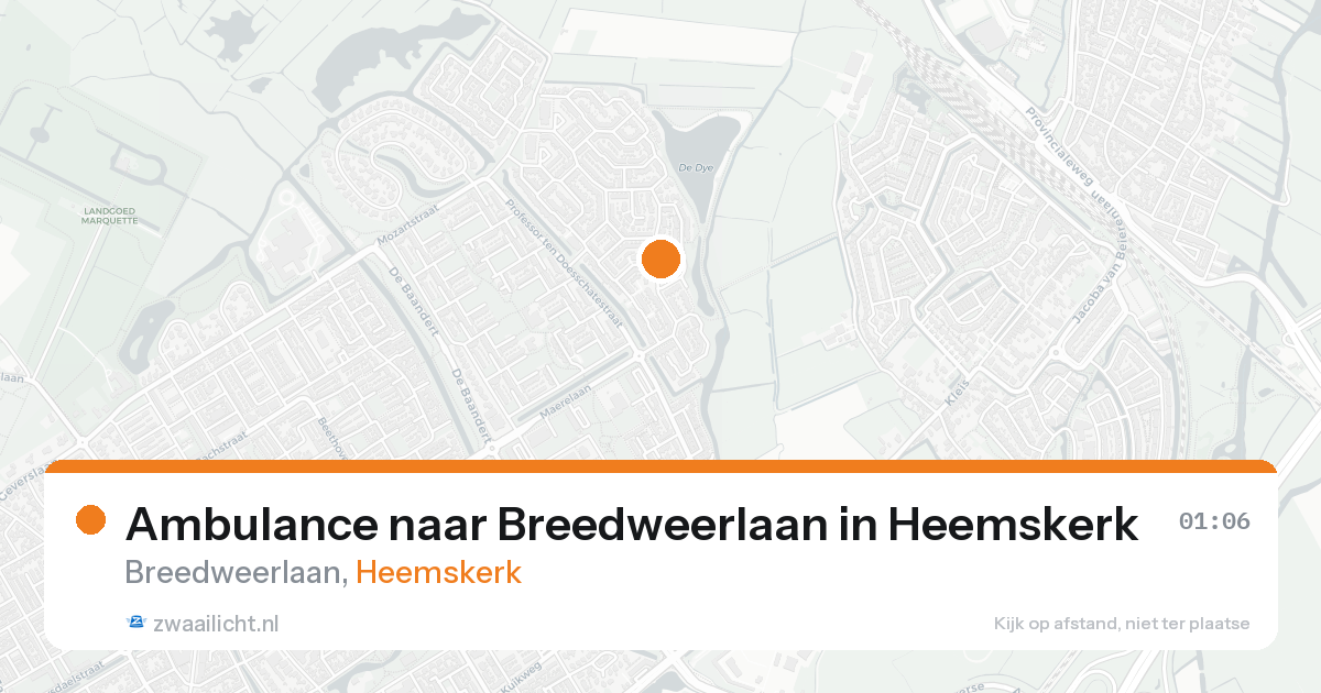 Ambulance naar Breedweerlaan in Heemskerk — 5 jun 2026