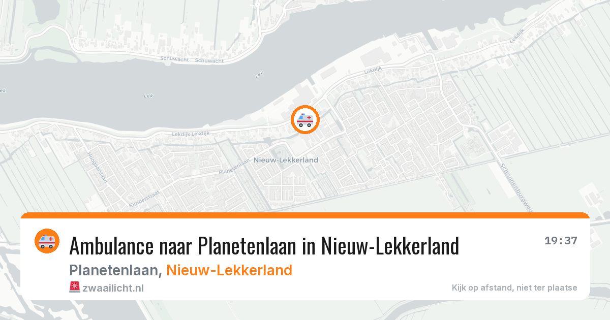 Ambulance naar Planetenlaan in Nieuw-Lekkerland — 17 mei 2026