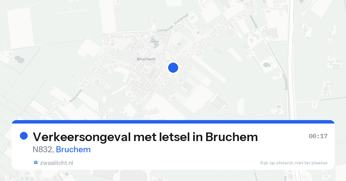 Verkeersongeval met letsel in Bruchem — 16 aug 2026