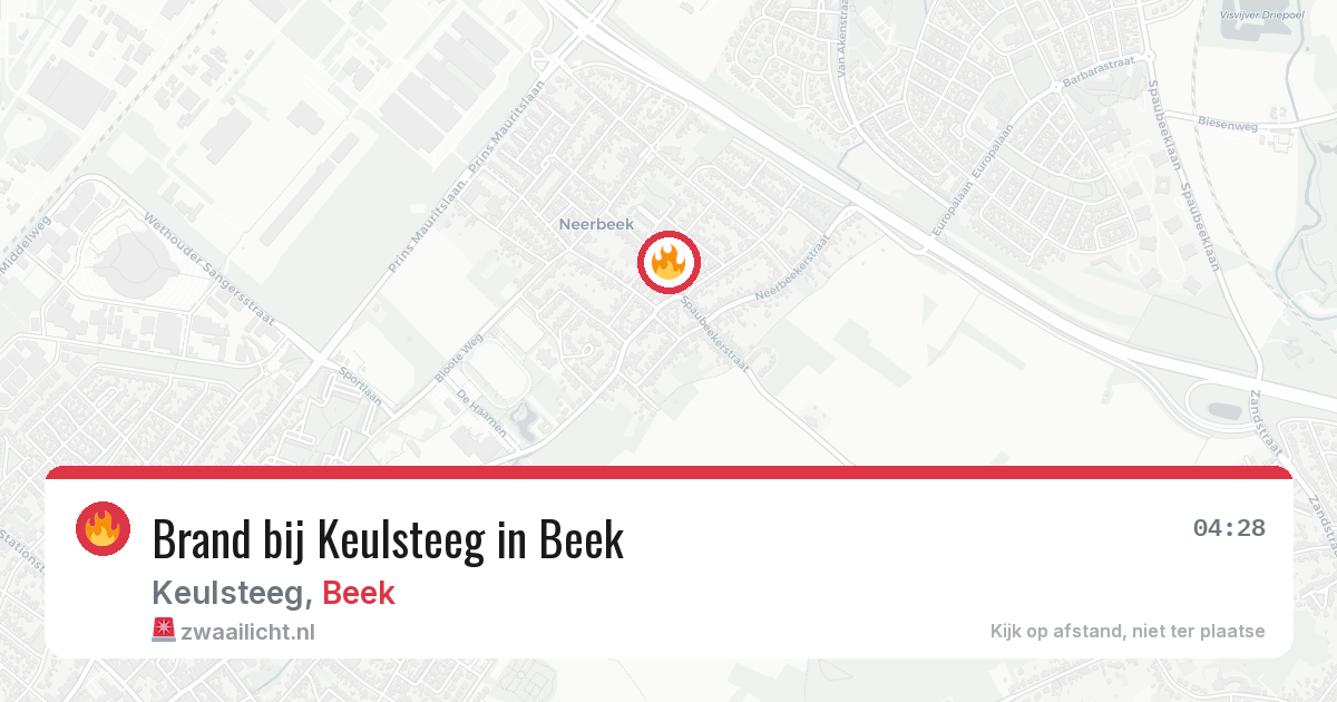 Brand bij Keulsteeg in Beek — 20 mei 2026