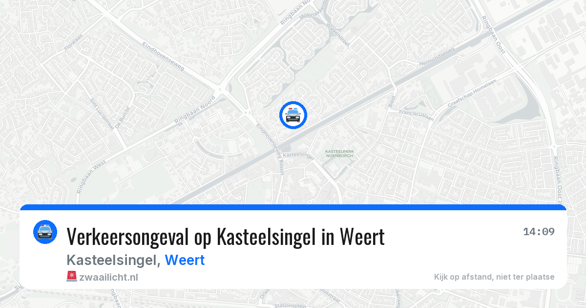 Verkeersongeval op Kasteelsingel in Weert — 2 mei 2026