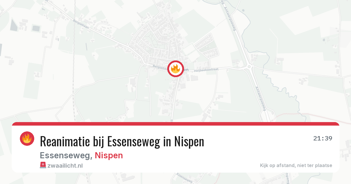Reanimatie bij Essenseweg in Nispen — 22 jul 2026