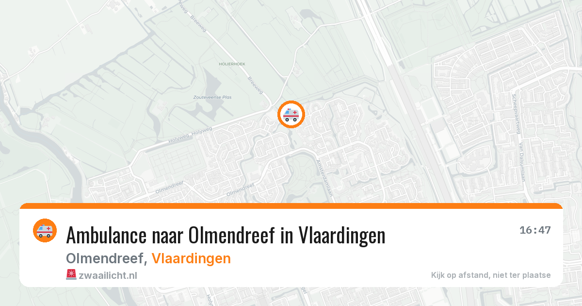 Ambulance naar Olmendreef in Vlaardingen — 29 jul 2026