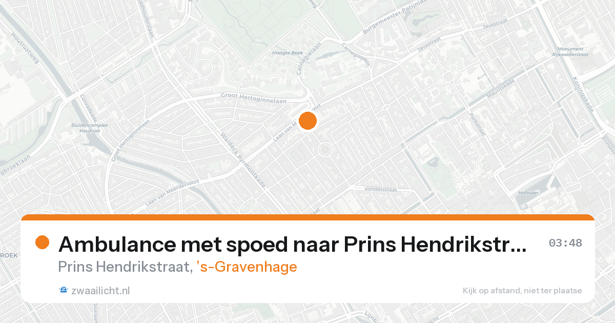 Ambulance met spoed naar Prins Hendrikstraat in 's-Gravenhage — 26 aug 2026
