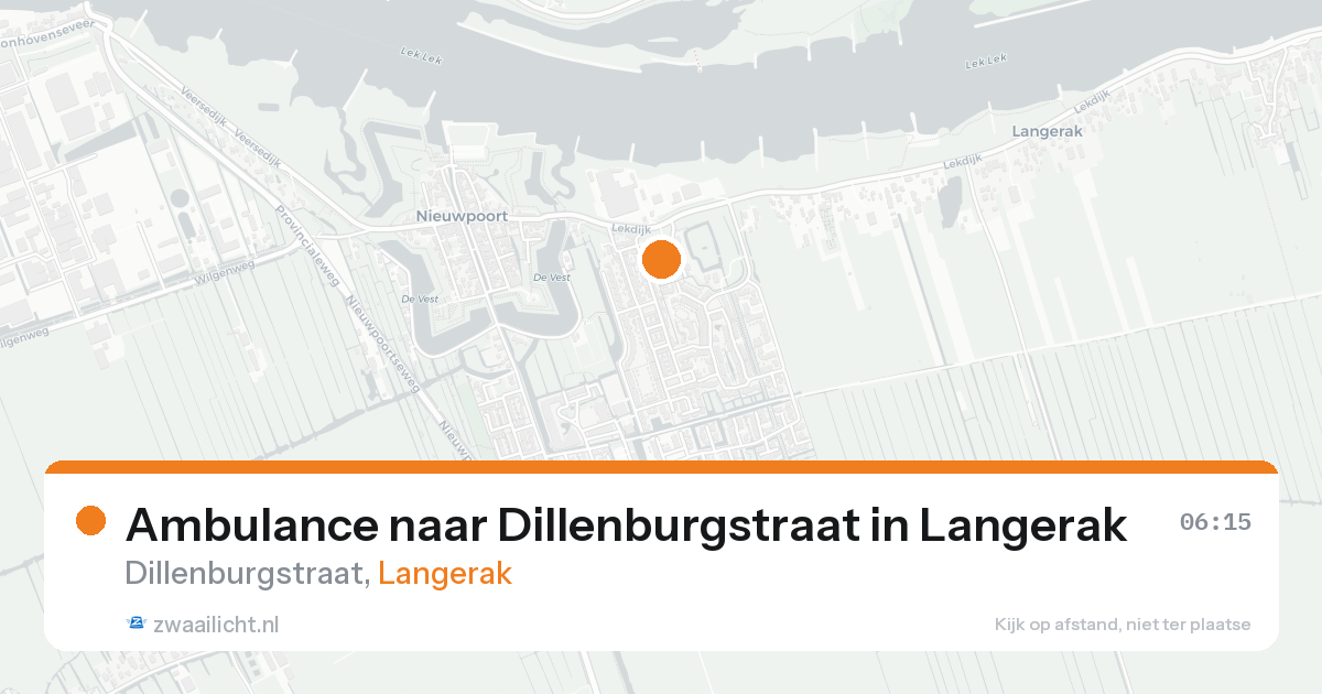 Ambulance naar Dillenburgstraat in Langerak — 15 aug 2026