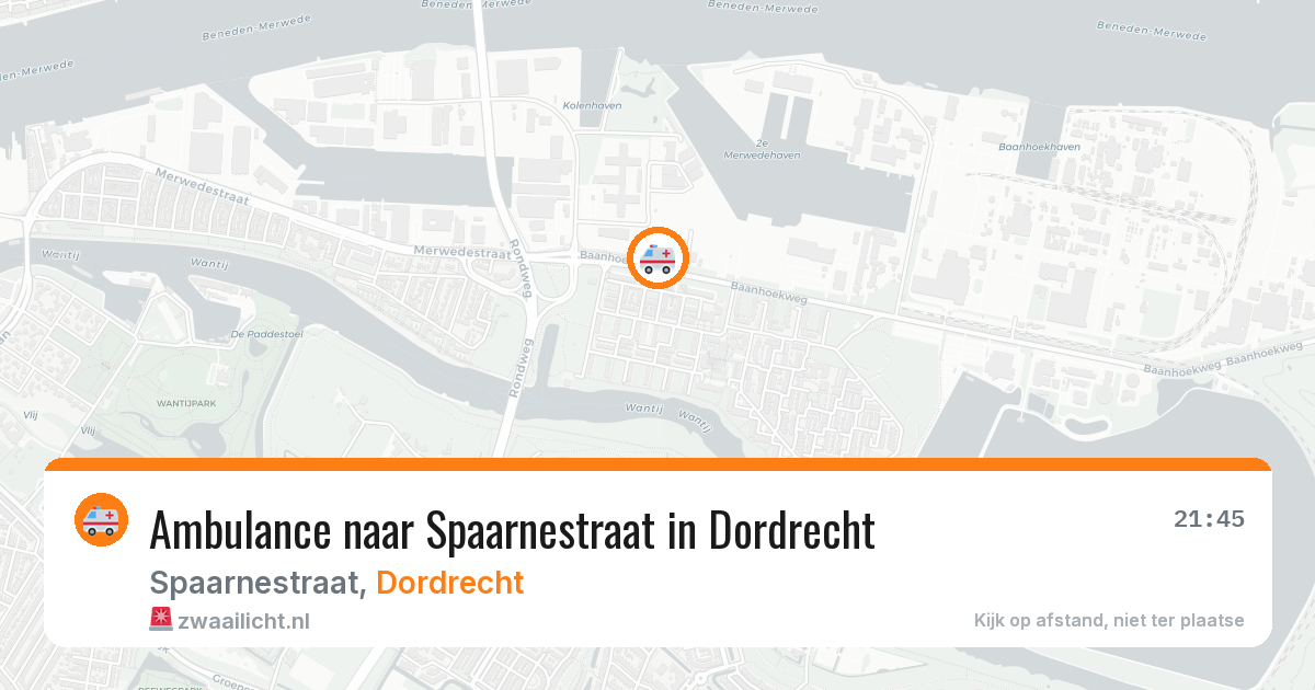 Ambulance naar Spaarnestraat in Dordrecht — 11 aug 2026
