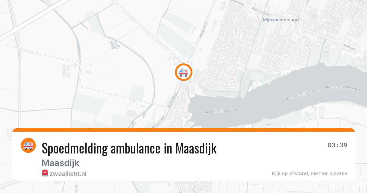 Spoedmelding ambulance in Maasdijk — 8 jul 2026