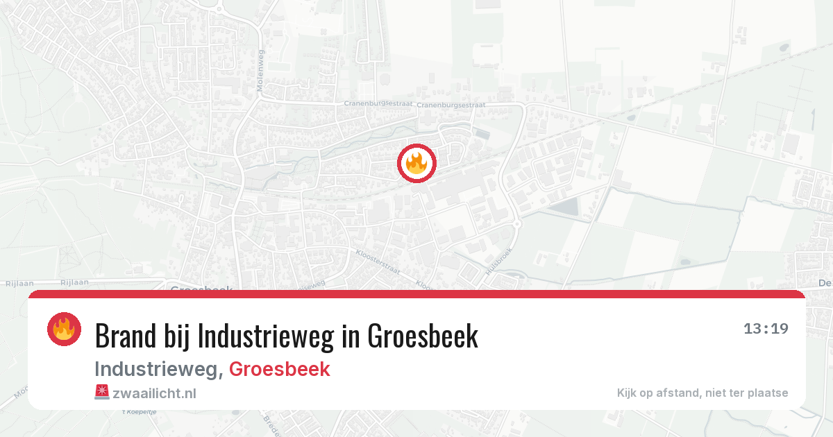 Brand bij Industrieweg in Groesbeek — 26 mei 2026
